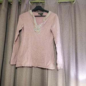 INC embroidered long sleeve